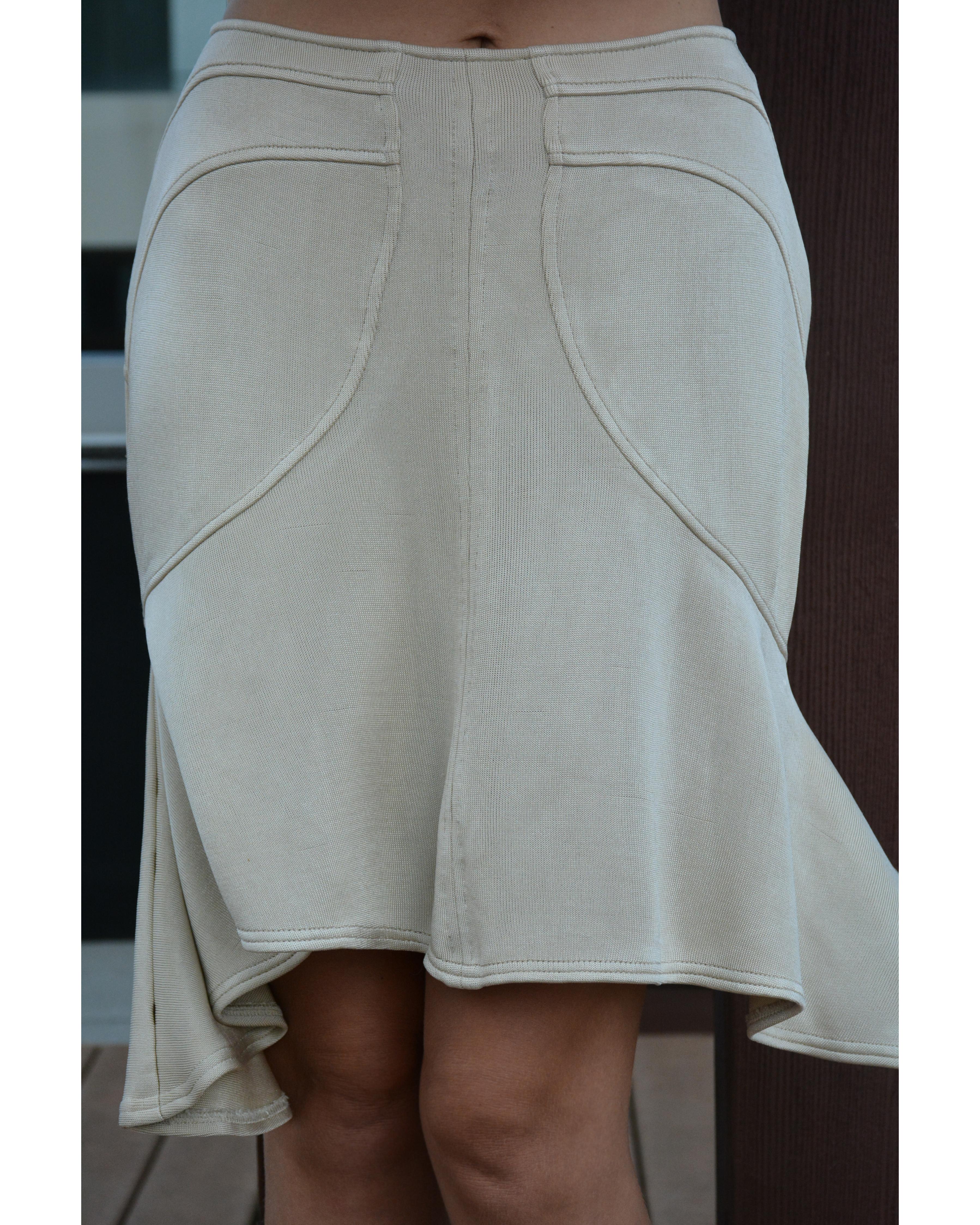Women's Vintage Versace Fall 2005 Bandage Trumpet Skirt For Sale