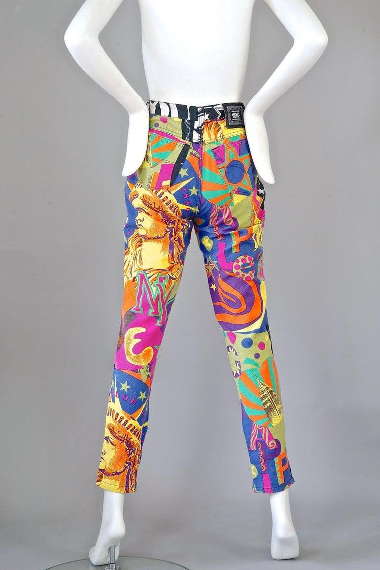Vintage VERSACE JEANS COUTURE Manhattan New York City Graffiti Prints