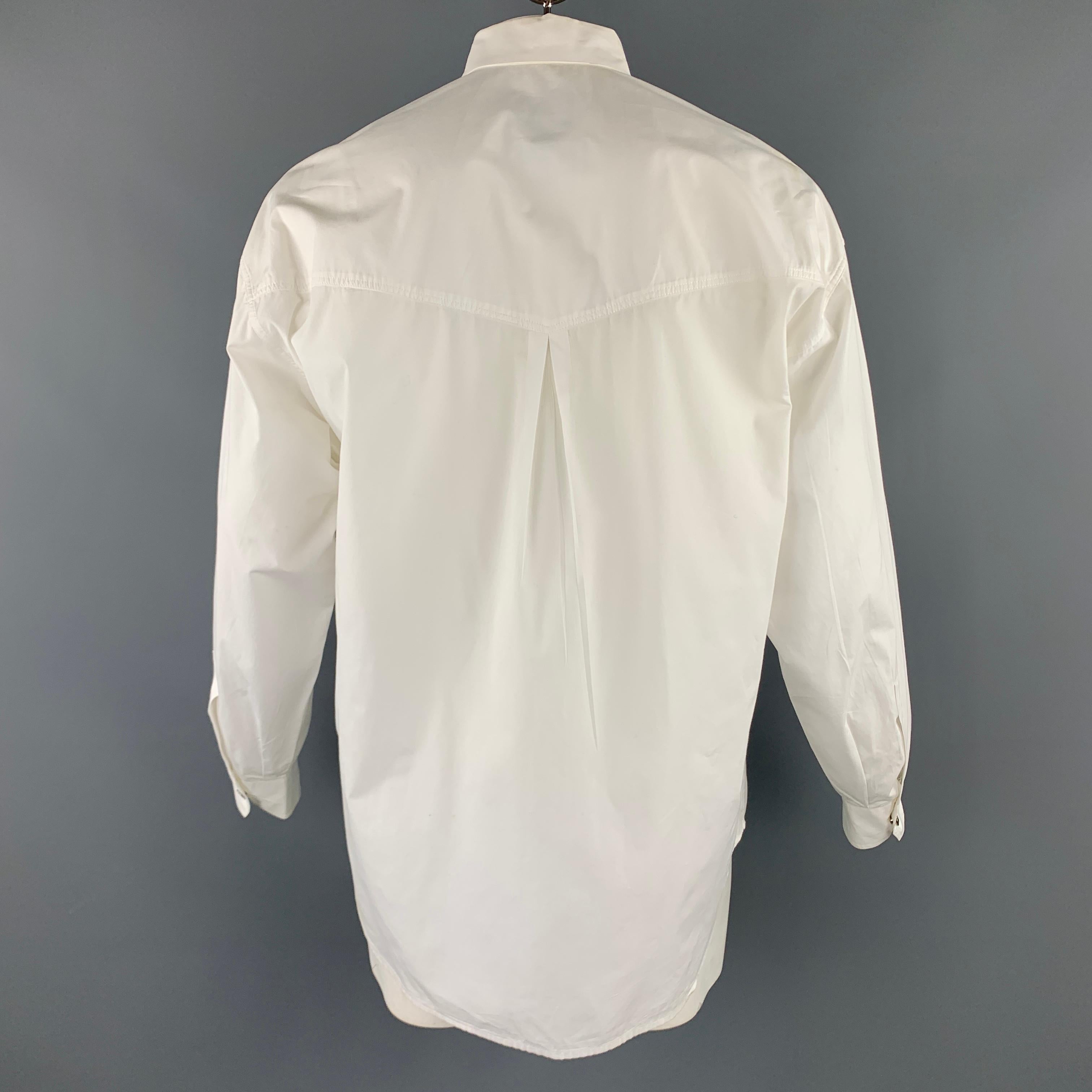 Men's Vintage VERSACE JEANS COUTURE Size M White Cotton Medusa Buttons Jacket