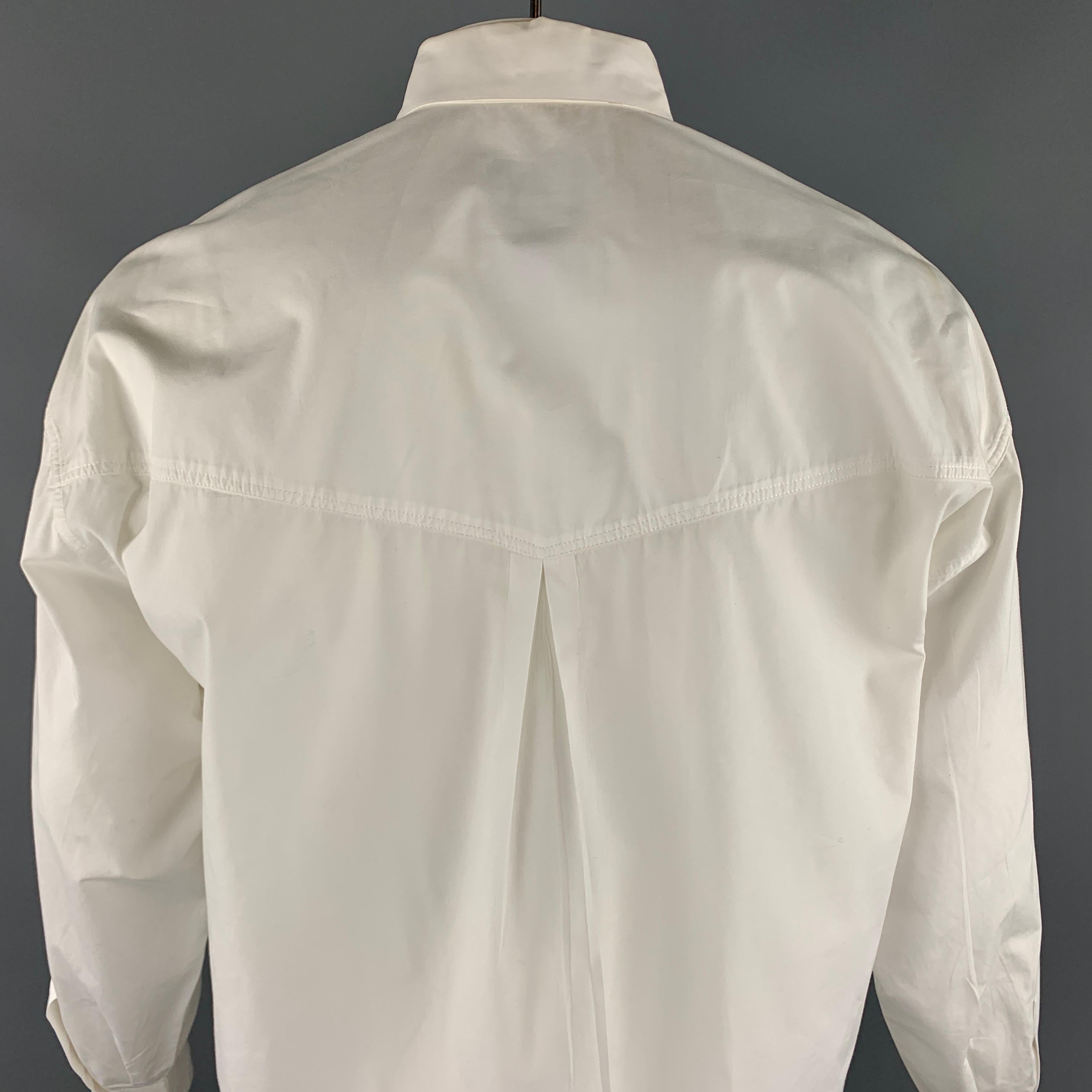 Vintage VERSACE JEANS COUTURE Size M White Cotton Medusa Buttons Jacket 1