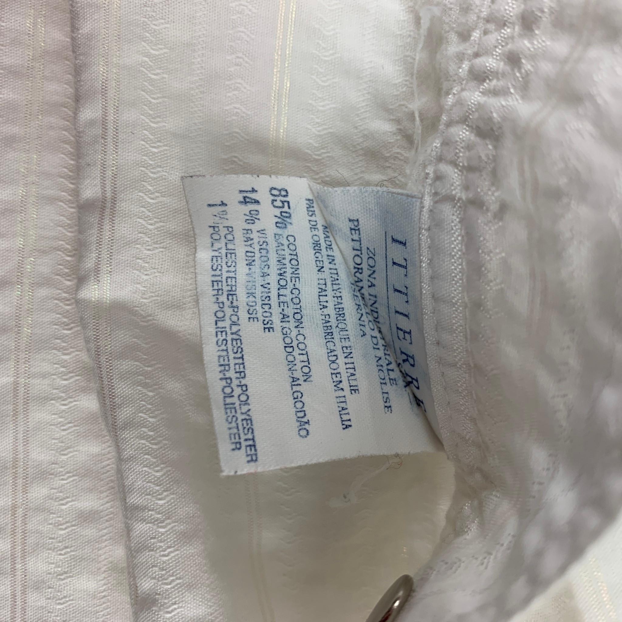 Vintage VERSACE JEANS COUTURE Größe M Weiß gestreiftes Hemd aus Baumwollmischung 2