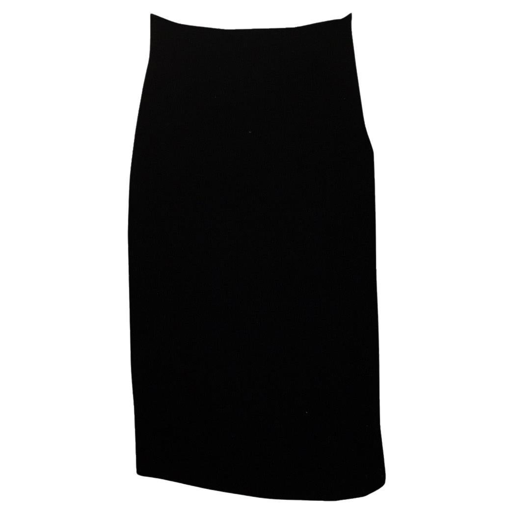 Vintage Versace Main Line Wool and Silk Skirt For Sale