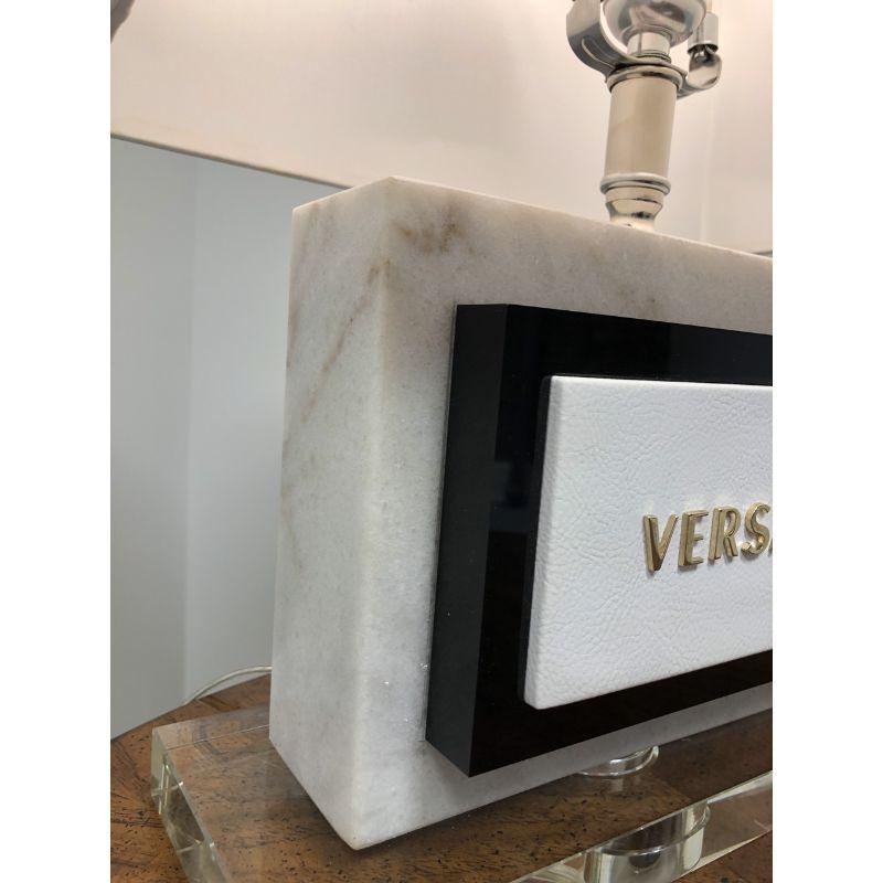 Metal VERSACE Marble and Acrylic Table Lamp