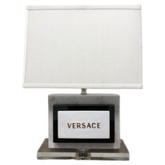Vintage Versace Marble and Acrylic Lamp