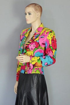 Vintage VERSACE Marilyn Monroe Betty Boop Cartoon Blazer Jacket