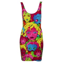 Vintage VERSACE Marilyn Monroe Betty Boop Cartoon Bodycon Dress