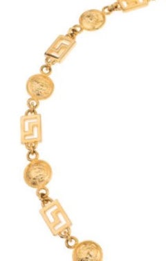 Vintage versace medusa and greca chain belt / necklace