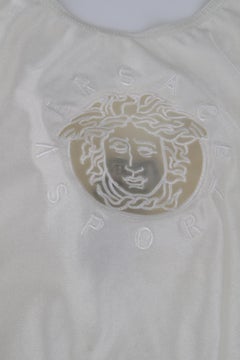 Vintage  Versace Medusa Head Swim Suit - white