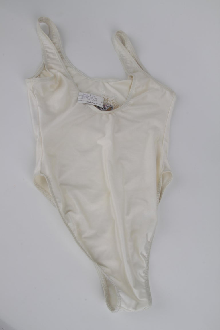 white versace bathing suit