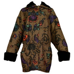 Vintage Versace Metallic Floral Coat
