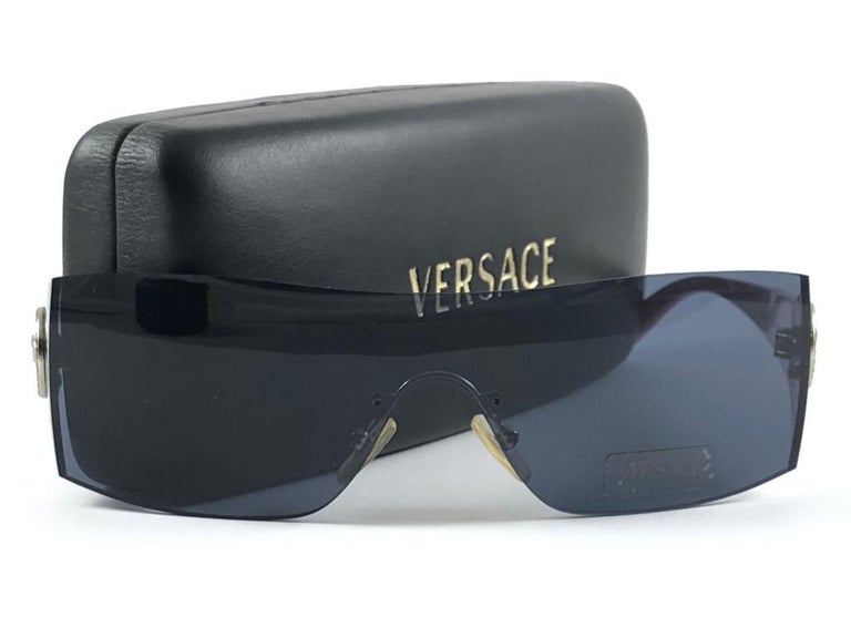 Vintage Versace Mod 2033 Rimless Pink Sunglasses 90's Made