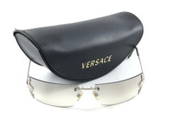 Vintage Versace Mod N29H Randlose Silberrahmen-Sonnenbrille 1990er Jahre Italien Y2K