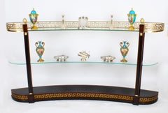 Vintage Versace Ormolu Mounted Curved Glass Display Unit 20th Century