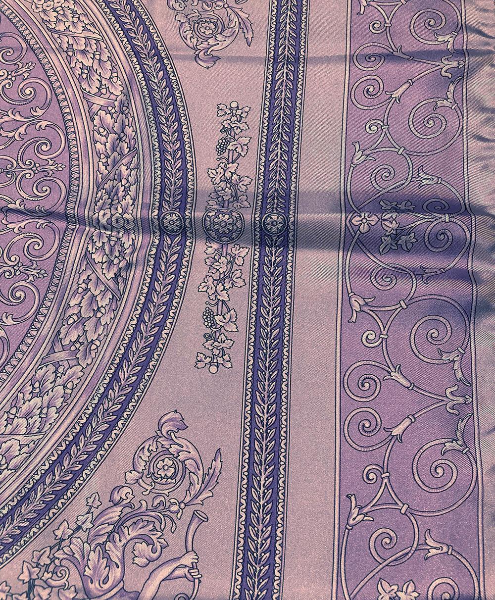 purple versace scarf