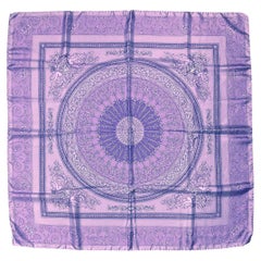 Vintage Versace Purple Silk Scarf 