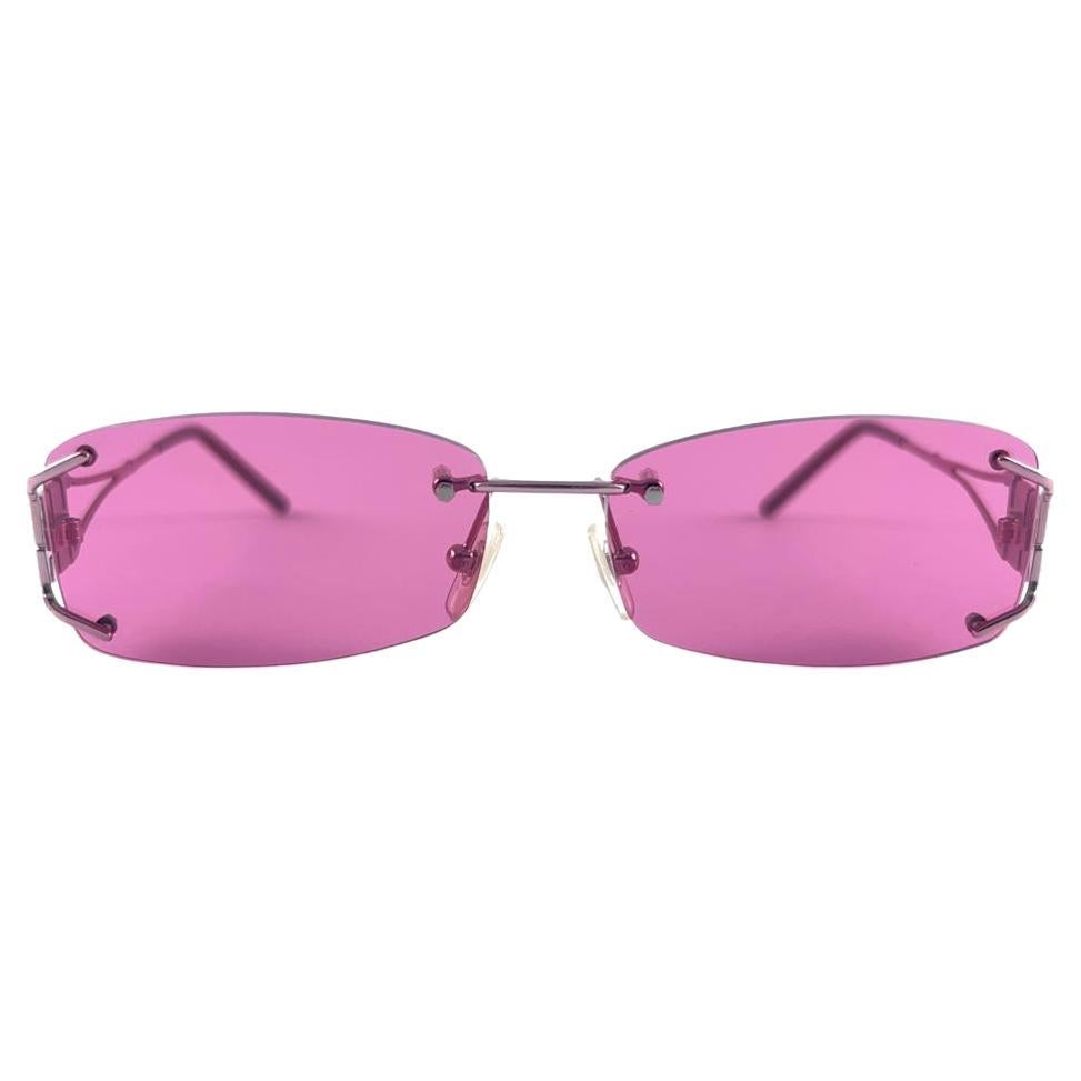 Versace Vintage Rimless Sunglasses