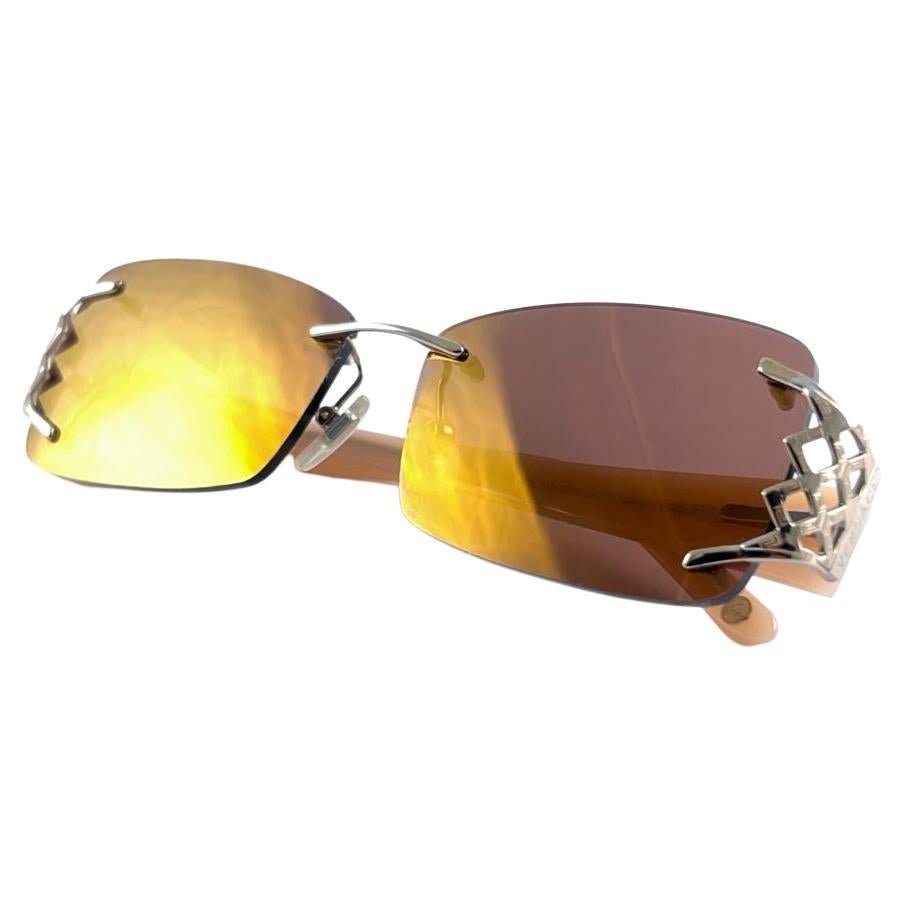 New Vintage Thierry Mugler Cindy Crawford MTV Mirror Lenses 80's Sunglasses  For Sale at 1stDibs
