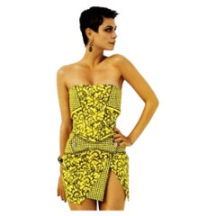 Vintage Versace S/S 2010 Runway "Alice in Wonderland" Corset Mini Dress 38 US 4