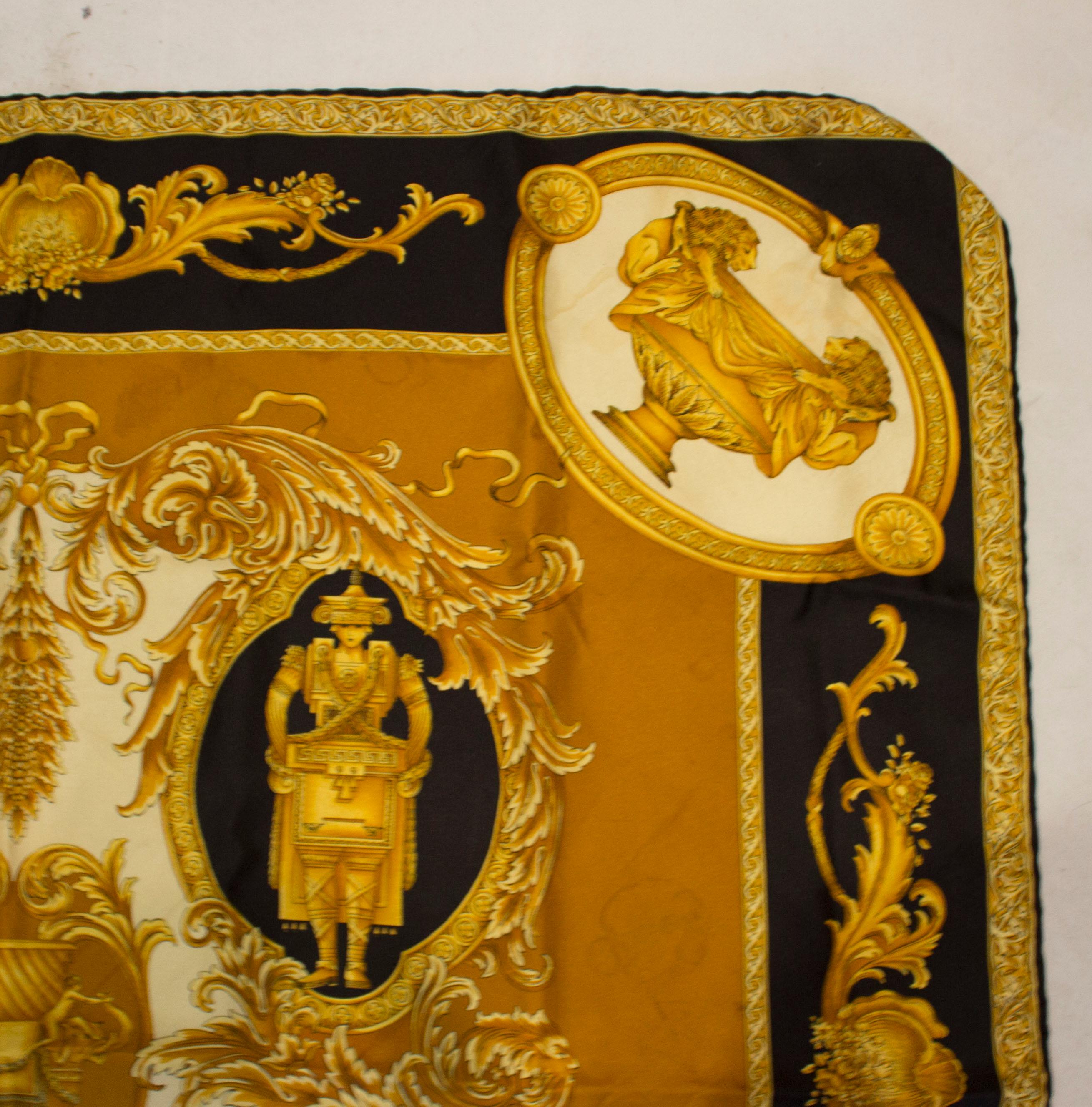 Vintage Versace Silk Scarf In Good Condition In London, GB