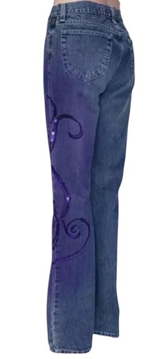Vintage Versace VJC w/Purple Sequins Jeans 28 - 42