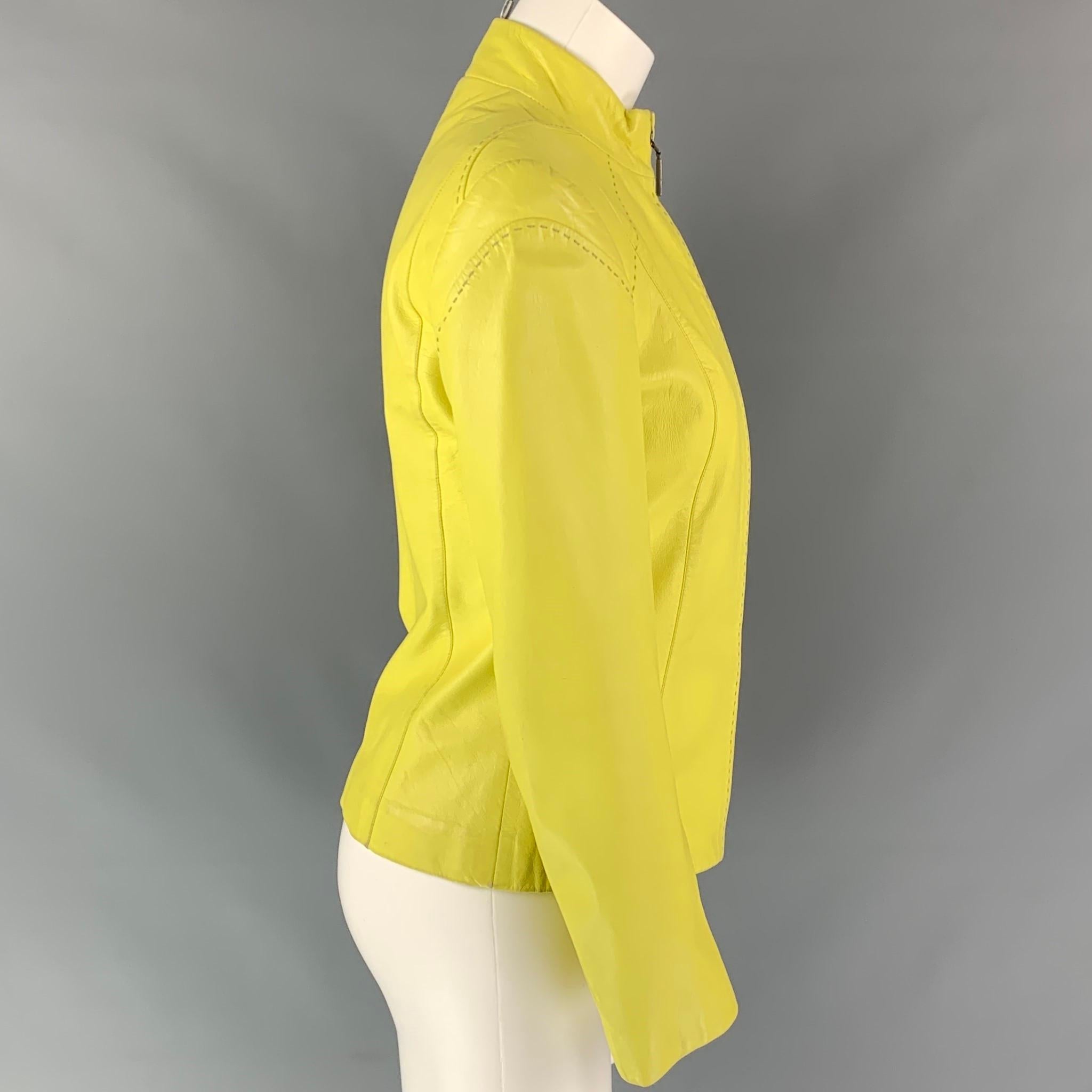 vintage yellow leather jacket