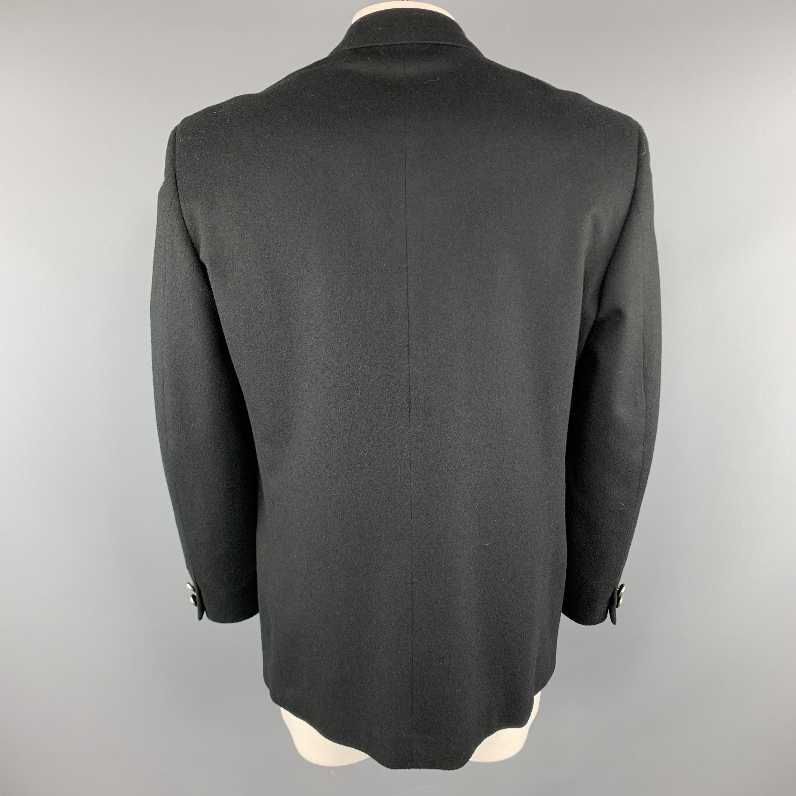 Vintage VERSUS by GIANNI VERSACE Size 42 Black Wool / Cashmere Sport Coat In Excellent Condition In San Francisco, CA