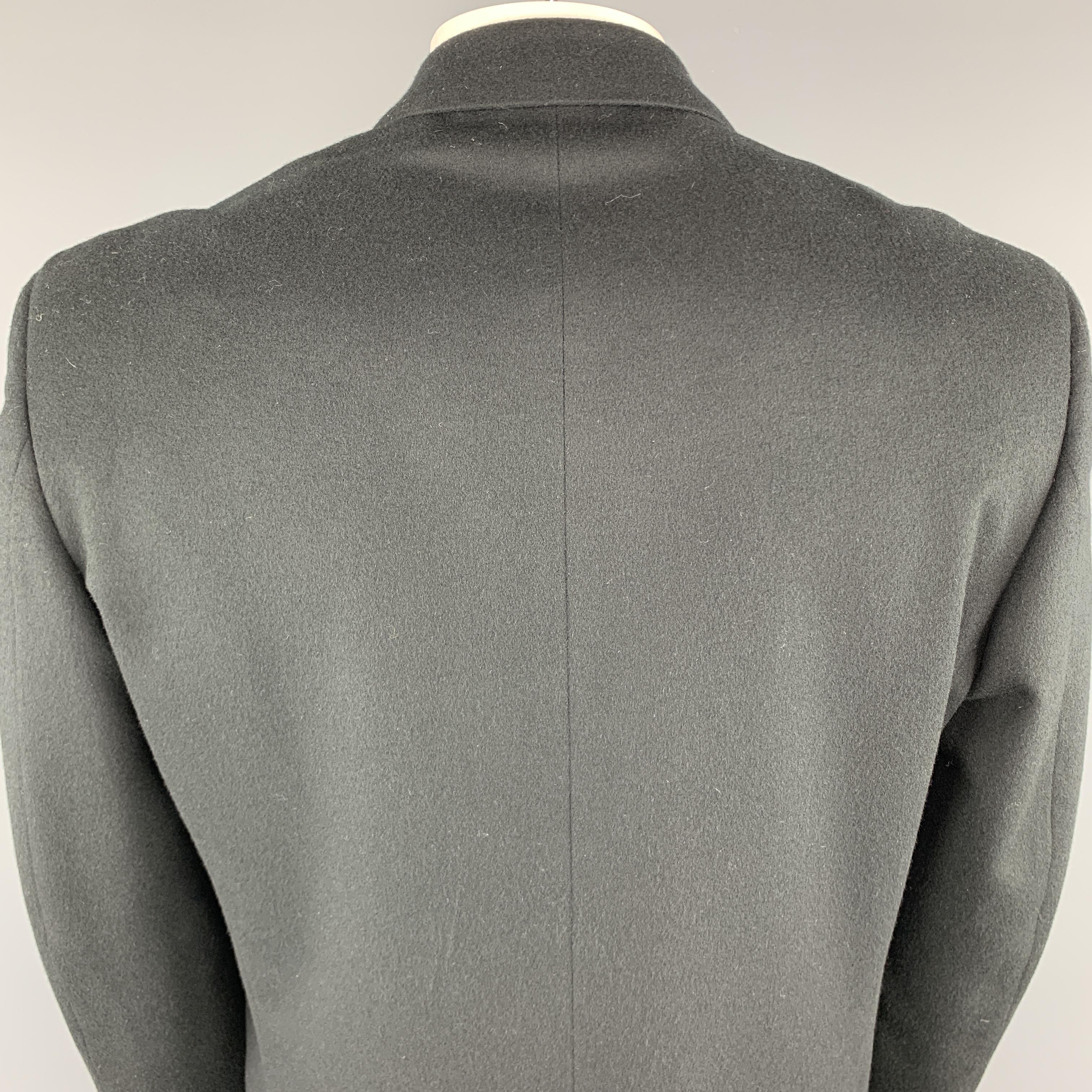 Men's Vintage VERSUS by GIANNI VERSACE Size 42 Black Wool / Cashmere Sport Coat