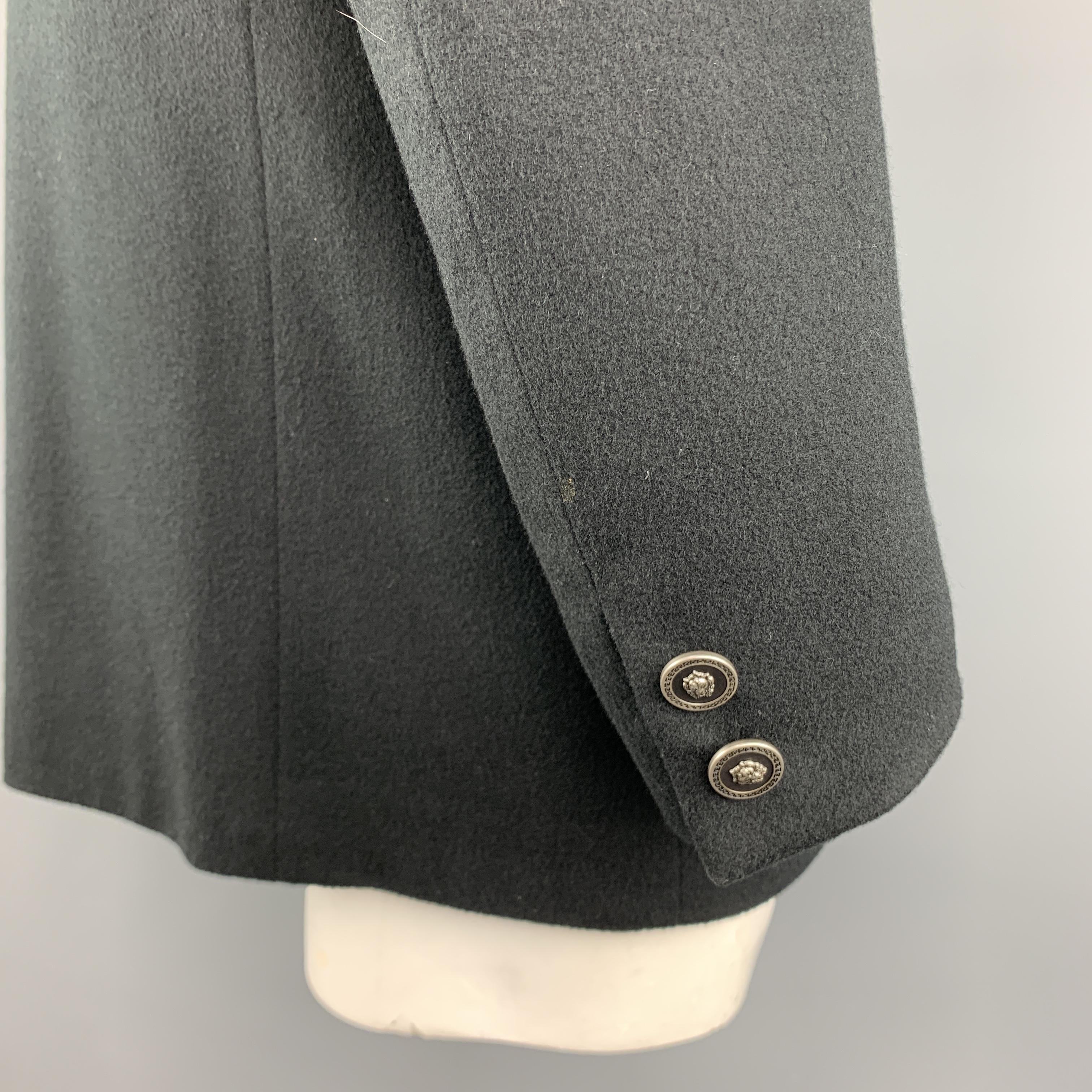 Vintage VERSUS by GIANNI VERSACE Size 42 Black Wool / Cashmere Sport Coat 1