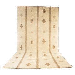 Vintage Very Large Light Tuareg Floor Mat, Five Meter
