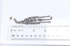 Vintage Very Long Diamond Chandelier Dangle Earrings Gold and Silver