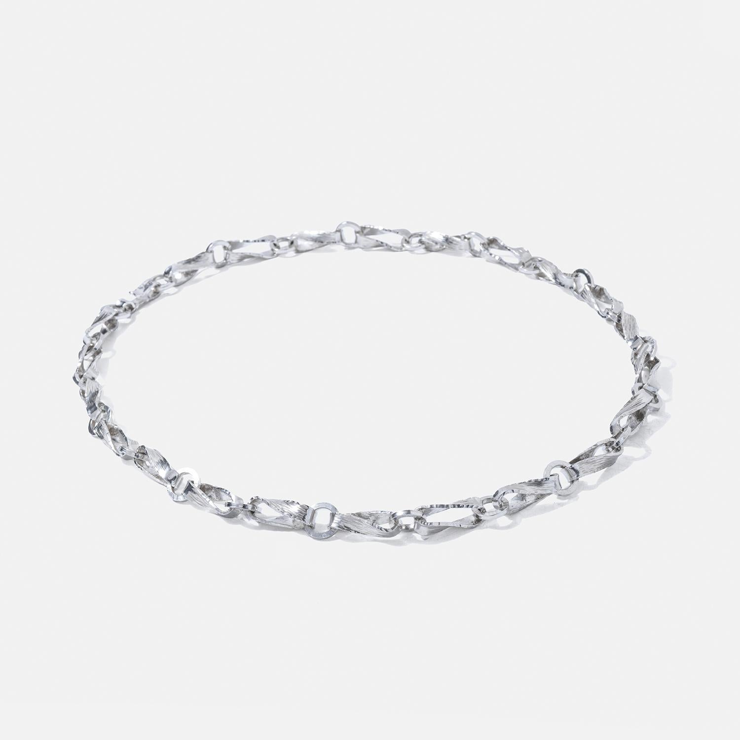 Vintage very thick & heavy Silver chain by Atelier Borgila Made Year 1988 In Good Condition In Stockholm, SE