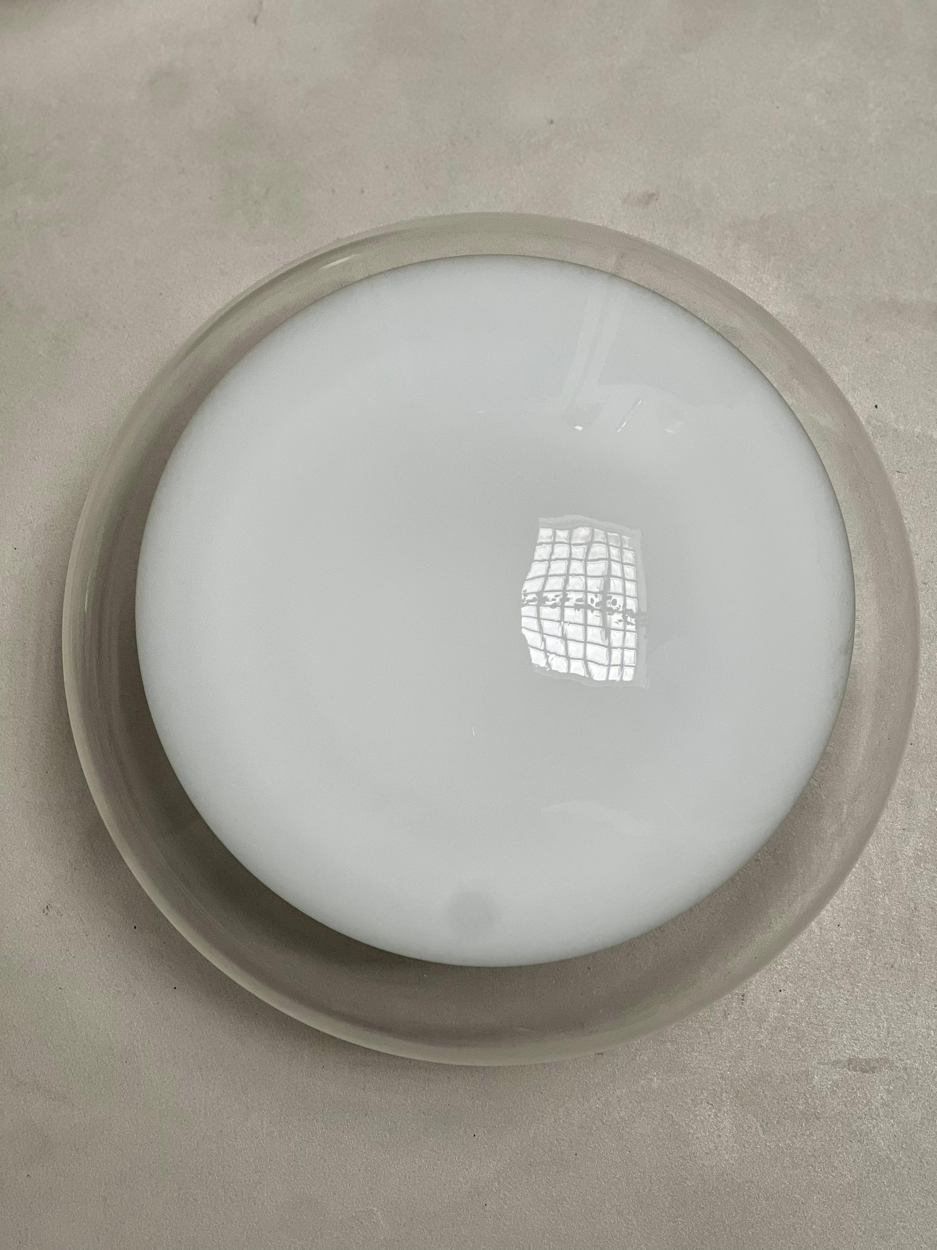 Mid-Century Modern Applique - Wall Sconce Made in Murano , Leucos by Roberto Pamio 1970's For Sale