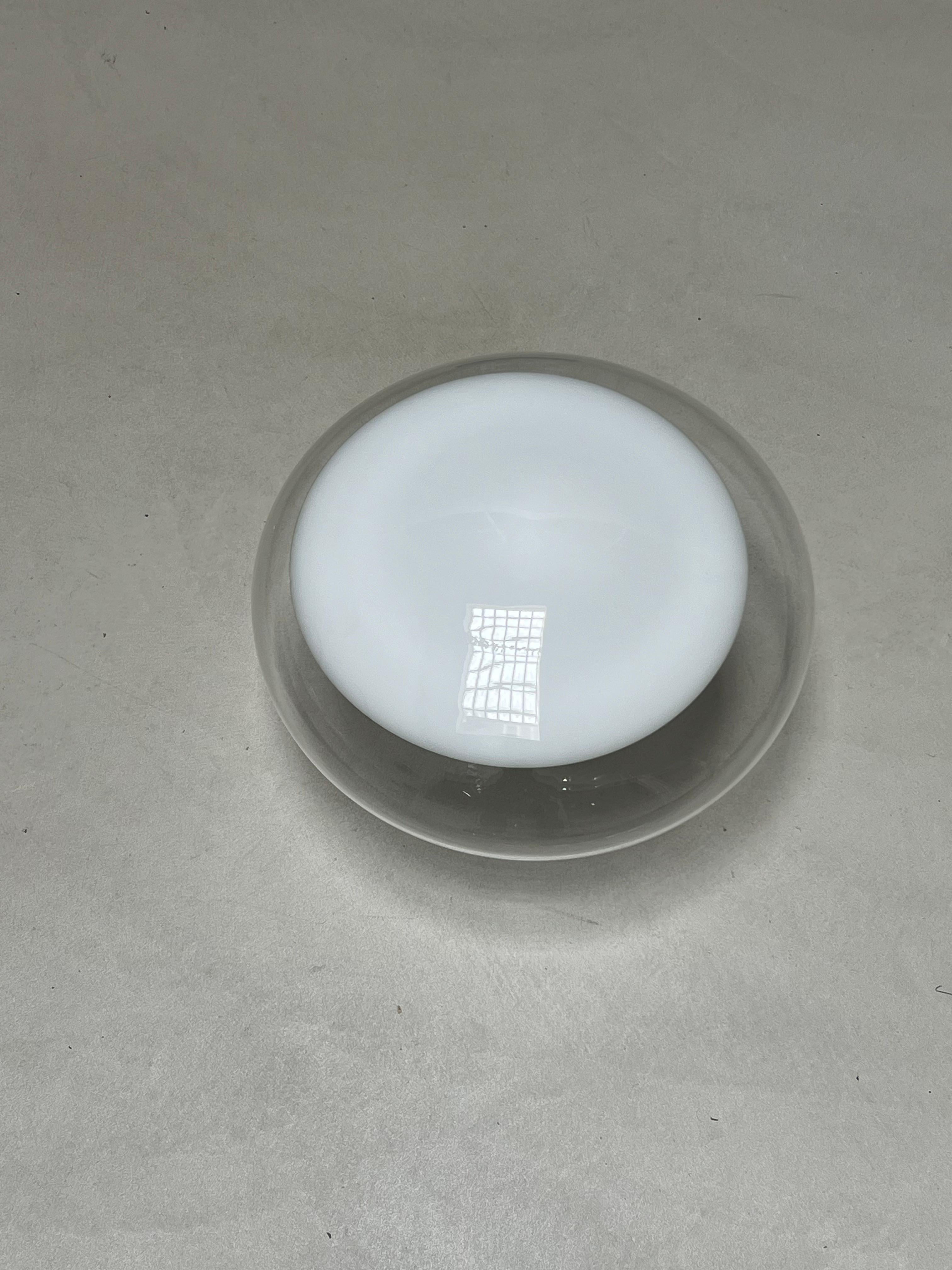 Italian Applique - Wall Sconce Made in Murano , Leucos by Roberto Pamio 1970's For Sale