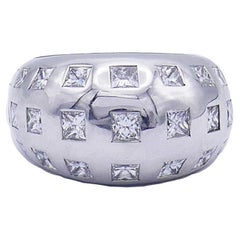 Vintage Vhernier Ring 18k Gold Diamond Italy Estate Jewelry
