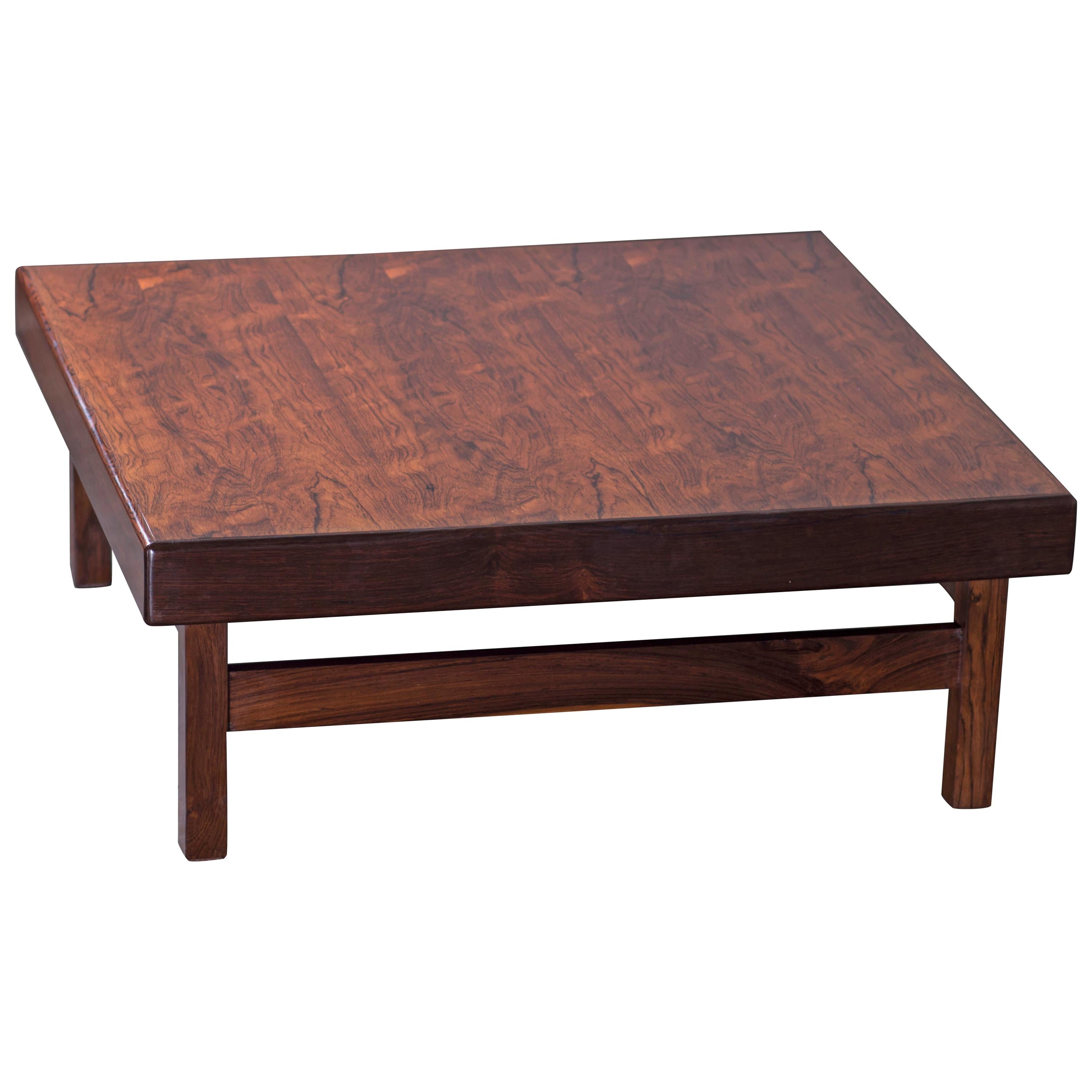 Pair of "Alex" Brazilian Modern Rosewood Coffee Tables by Sergio