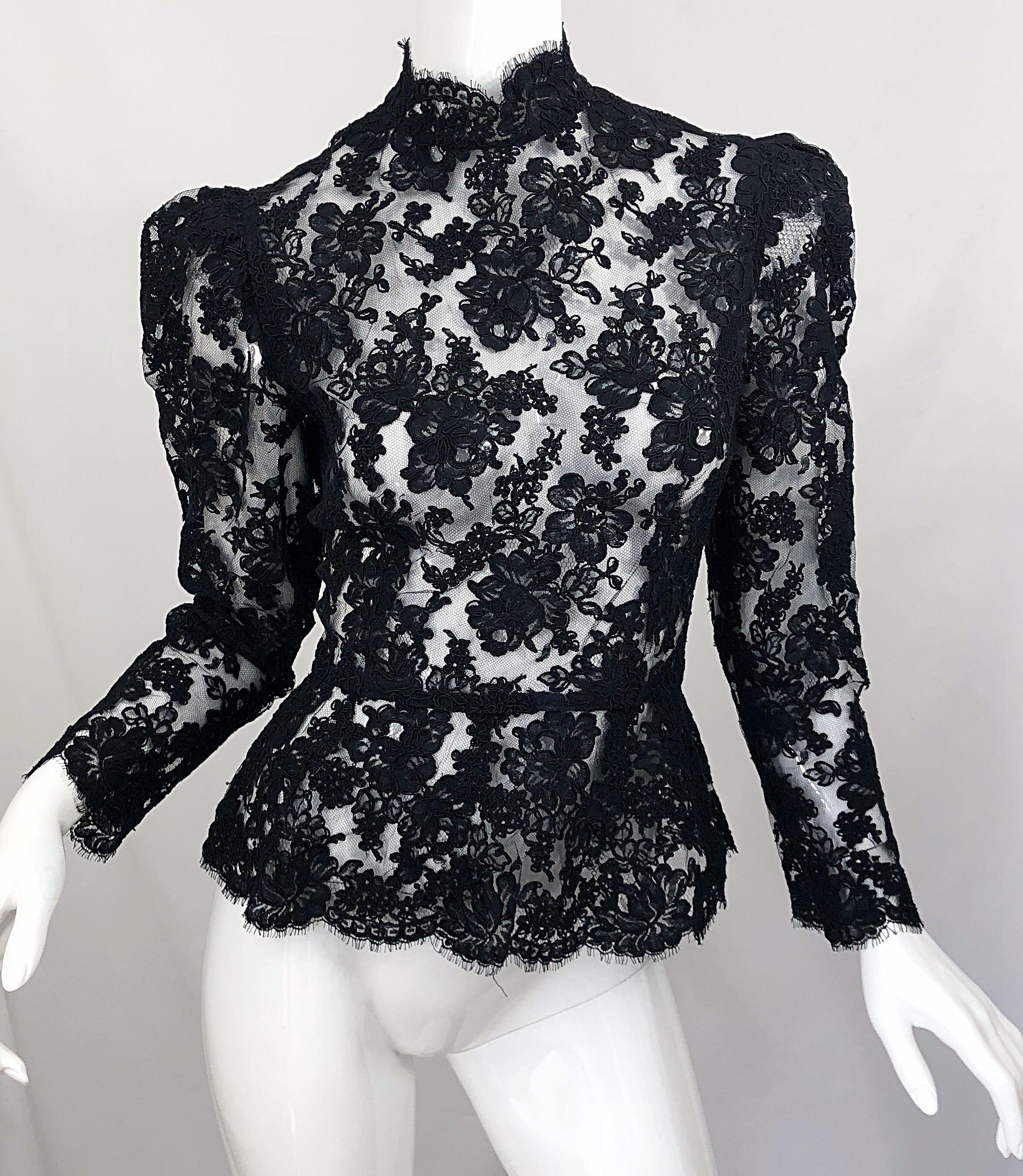 80s lace top