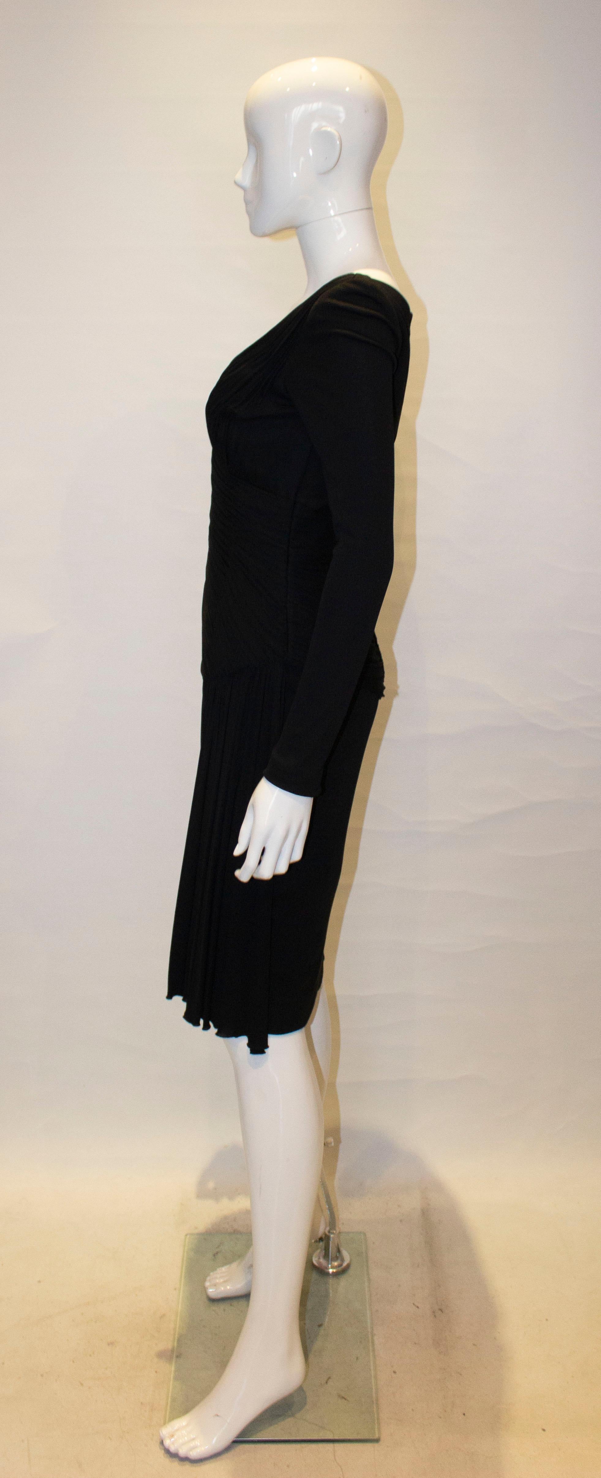 Vintage Vicky Tiel Couture Black Cocktail Dress For Sale 1