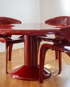 Table de salle à manger Vintage Vico Magistretti Tessera et chaises Calla par William Sawaya