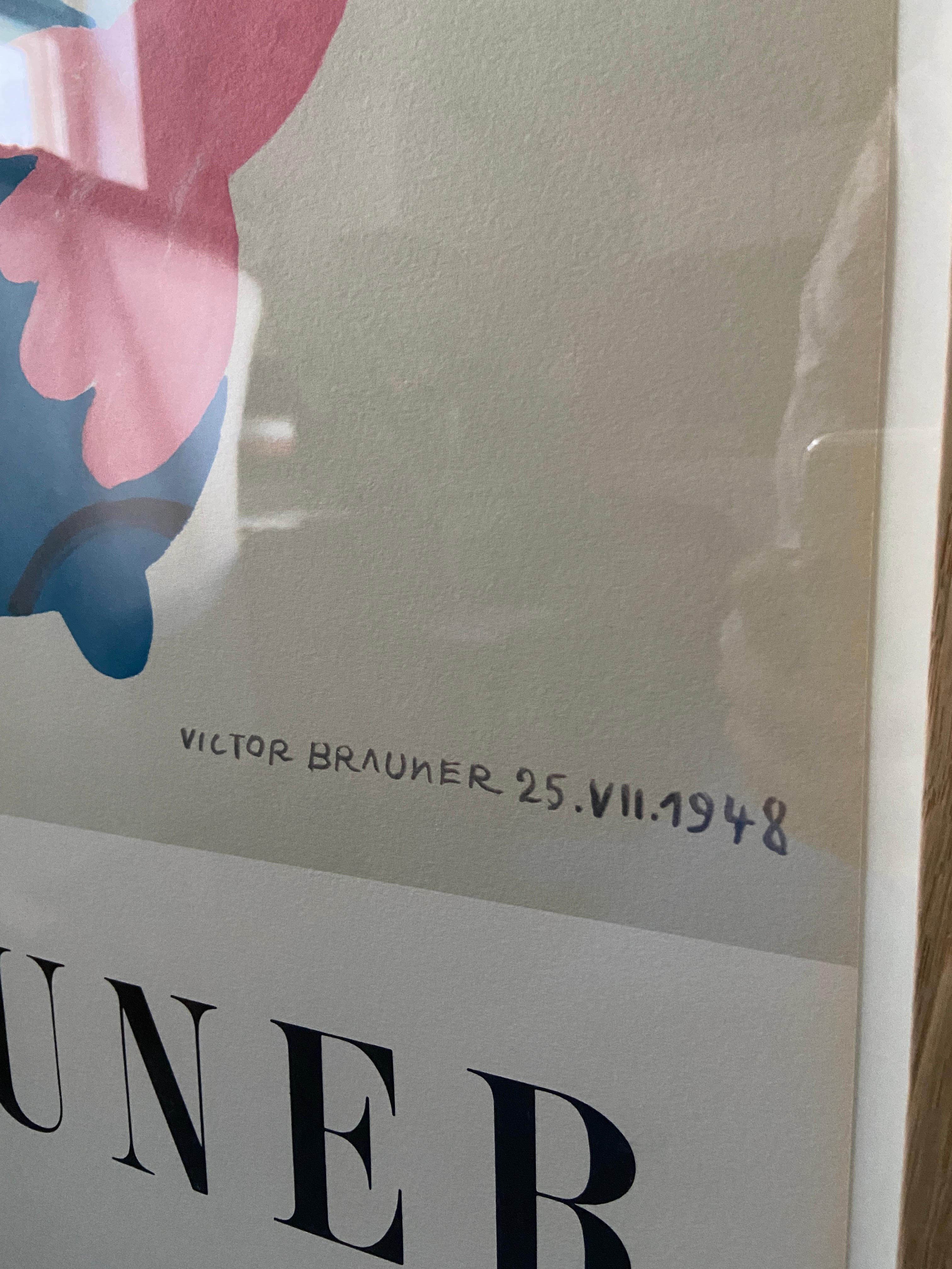 Fin du 20e siècle Affiche d'exposition Victor Brauner de la Galerie Alexandre Iolas, France, 1970 en vente