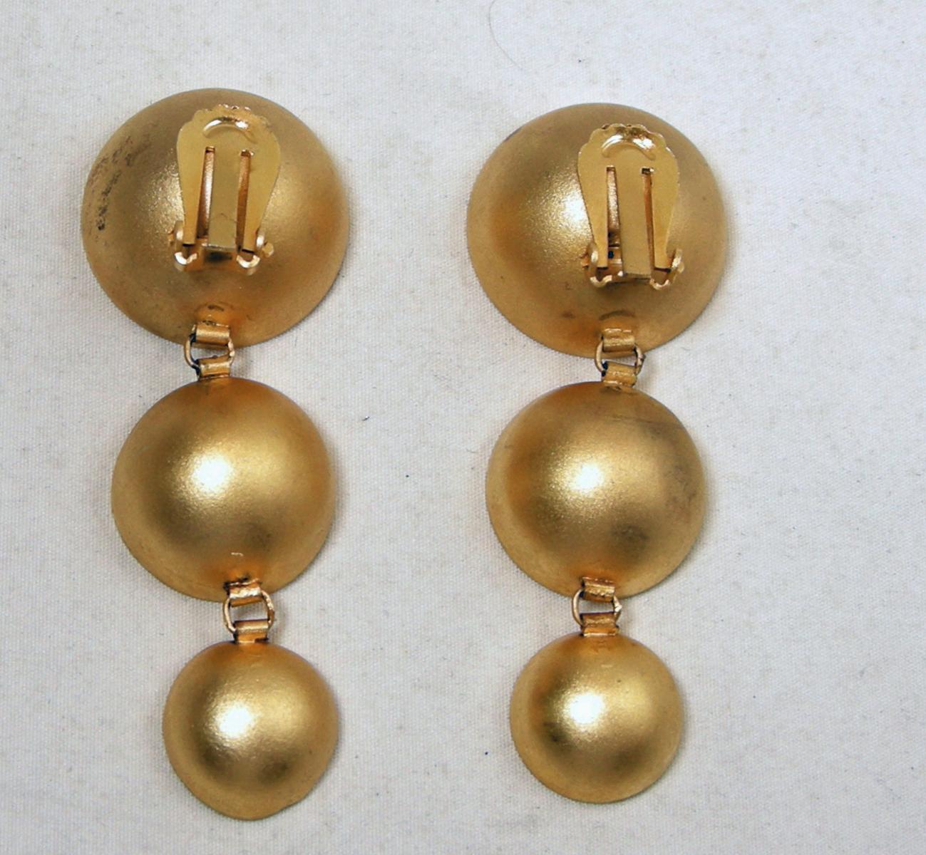 Vintage Victor Carranza Drop Earrings In Good Condition For Sale In New York, NY