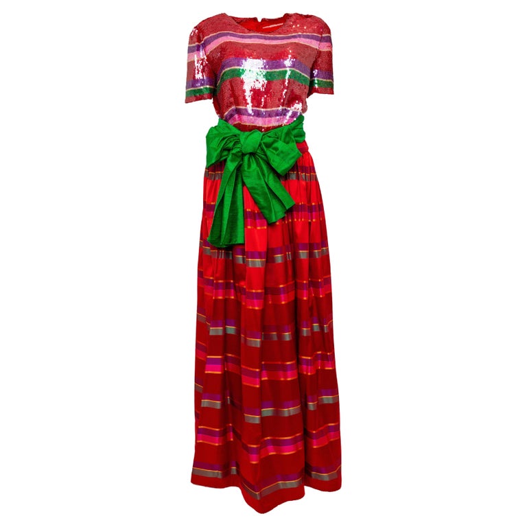 red and green striped dress Stripes Green Sleeveless Strawberry Stripe Ruffled Strap Dress