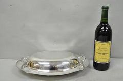 Piatto da portata per verdure con coperchio, stile Art Déco, placcato argento, vintage, della Victor SP Co