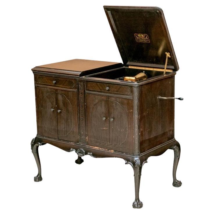 Vintage Victor Victrola Disc Phonograph Cabinet