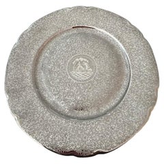 Vintage Victoria Round Platinum Serving Plate