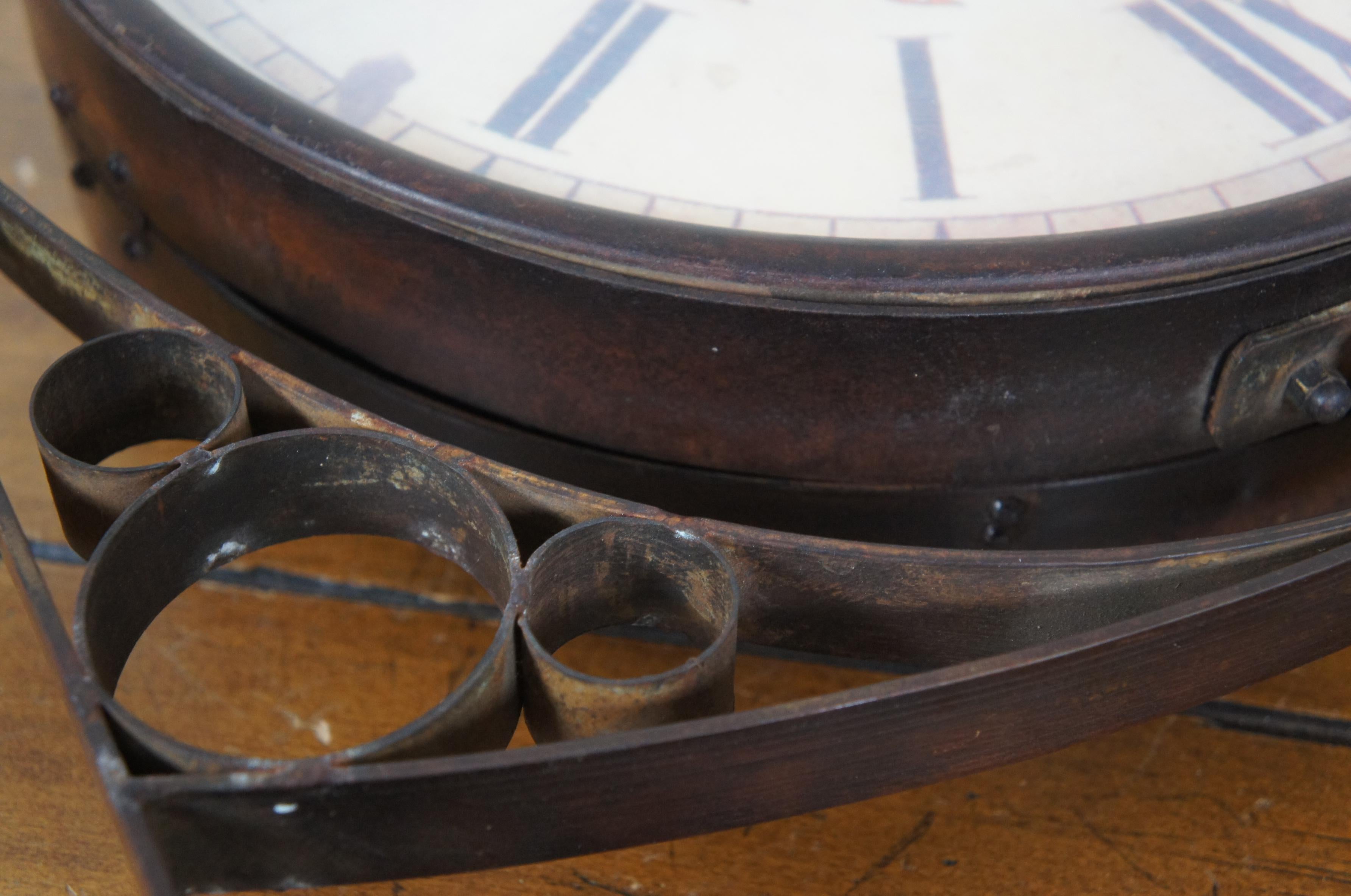 Vintage Victoria Station 1747 Double Sided Brass Wall Mount Railway Clock 18