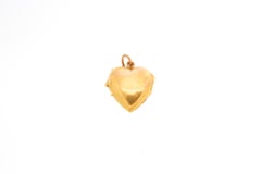 Vintage Victorian 14 Karat Gold Pearl Demantoid Heart Locket Pendant