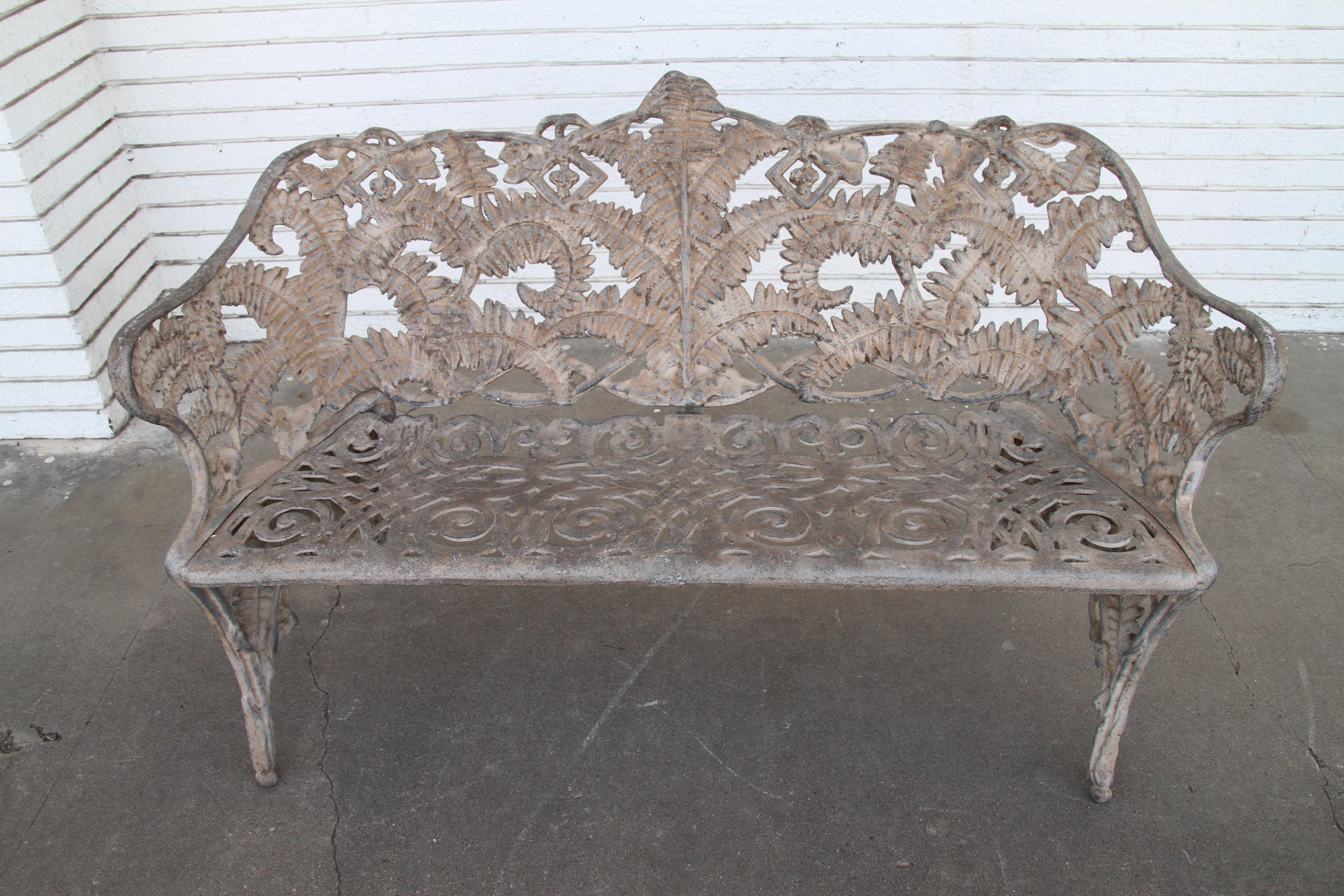 Vintage Victorian Cast Iron Garden Chair For Sale 4