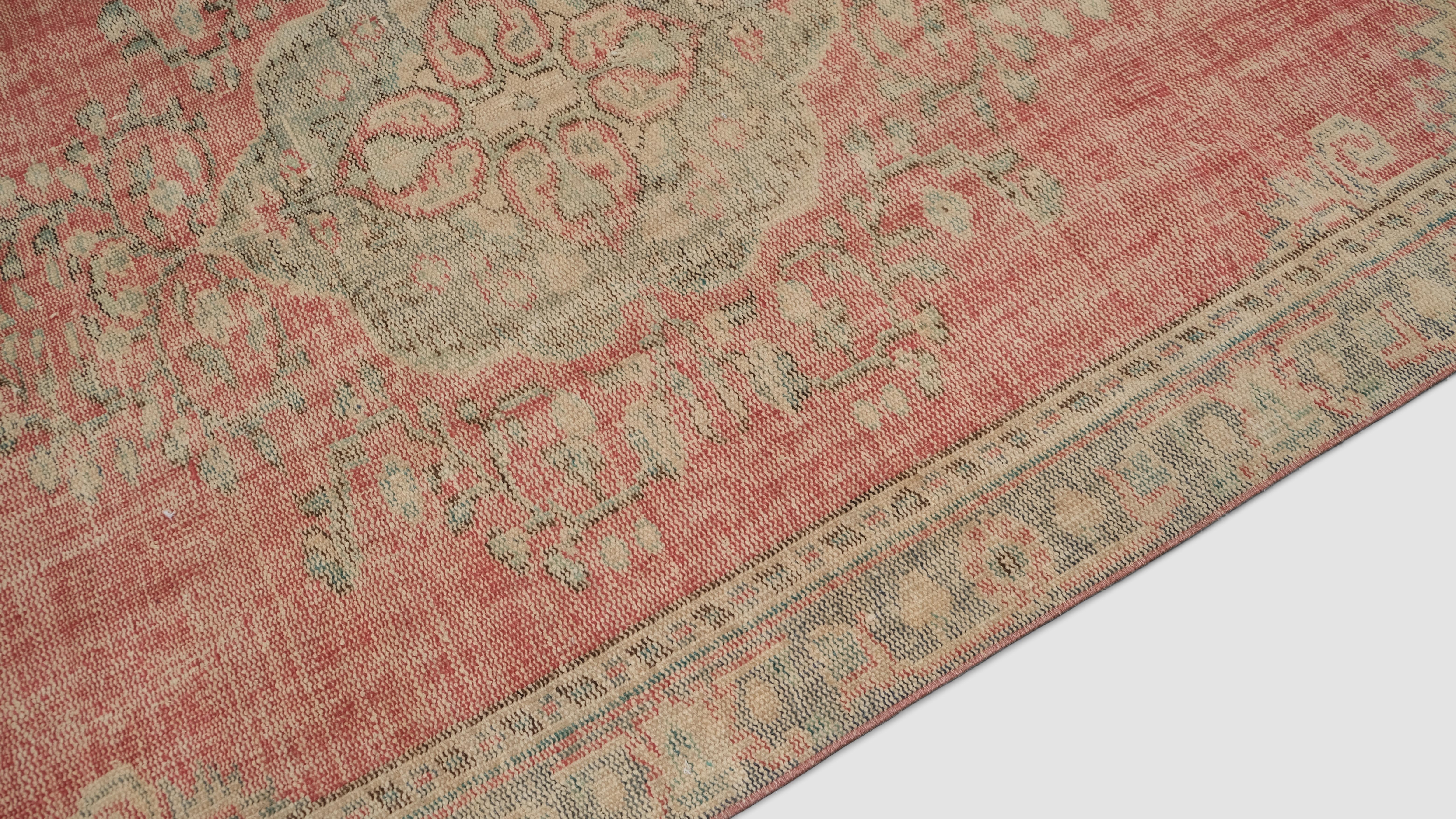 Vittoriano Tappeto vittoriano d'epoca in lana invecchiata 5'x8'5'' in vendita
