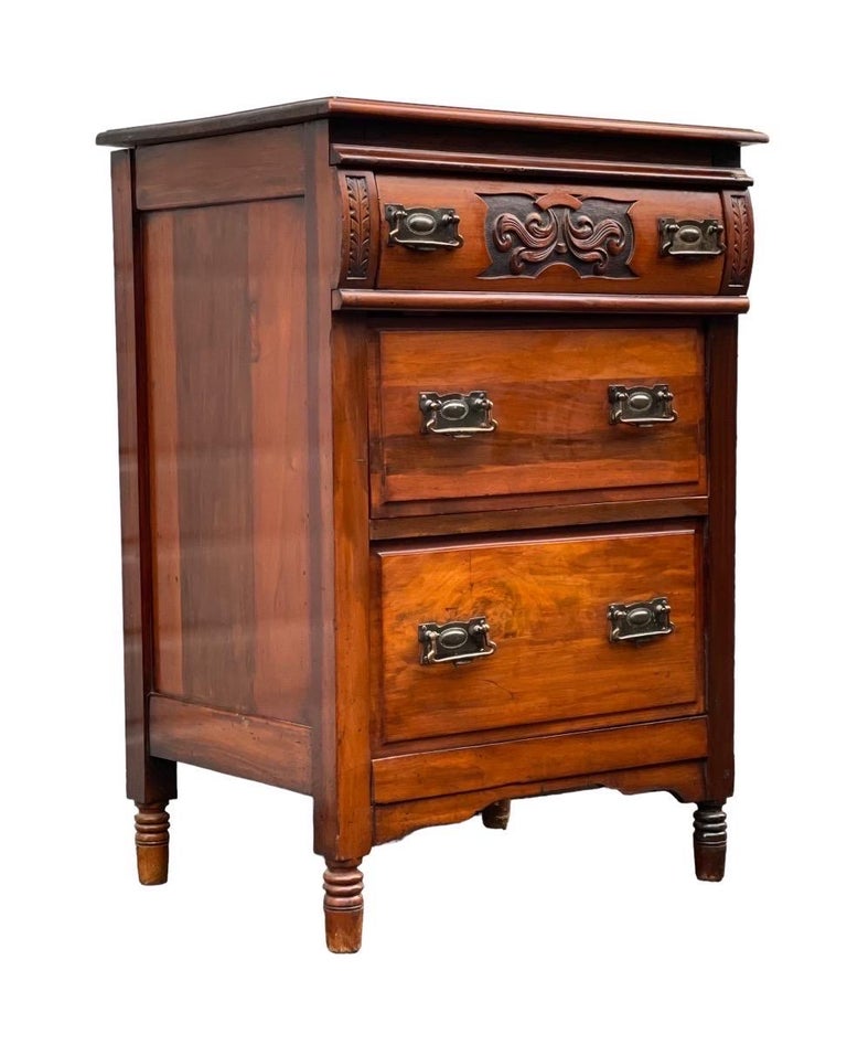 Vintage Victorian Era Dresser, Hand Carved Details, UK Import, 1890s