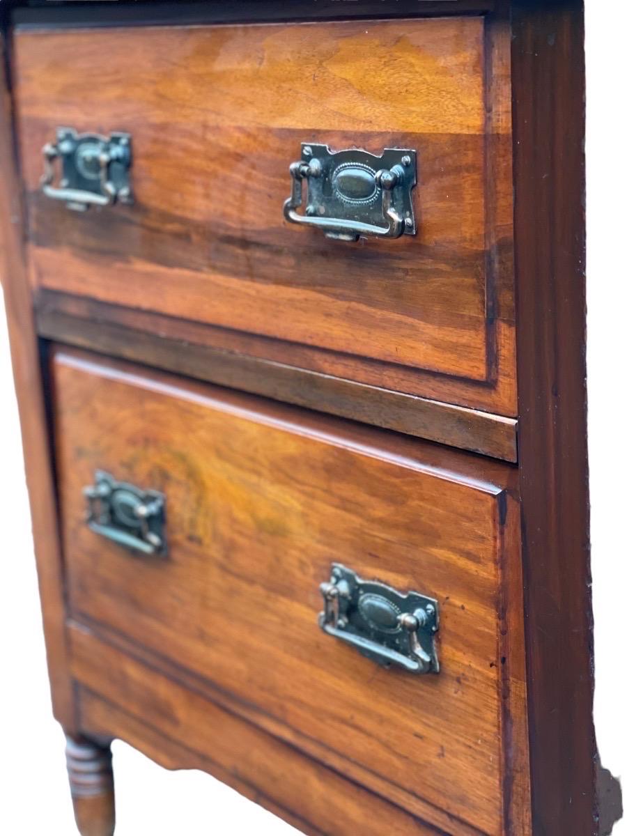 Wood Vintage Victorian Era Dresser, Hand Carved Details, UK Import, 1890s For Sale